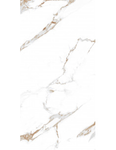 Carrelage VENATO WHITE 60x120 Mat – L'Harmonie du Marbre Blanc et de Ses Veines Dorées