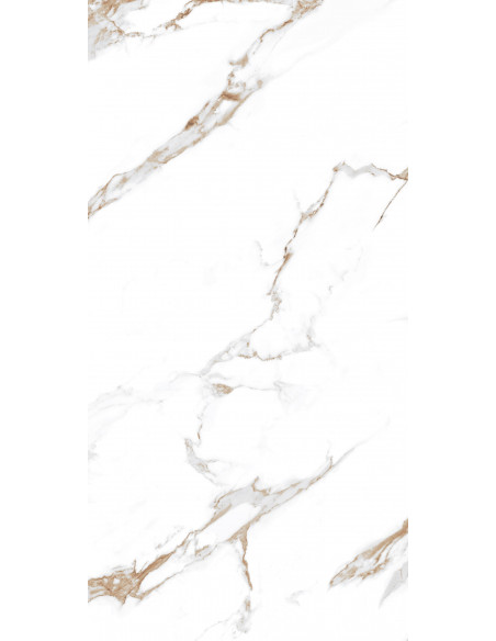 Carrelage VENATO WHITE 60x120 Mat – L'Harmonie du Marbre Blanc et de Ses Veines Dorées