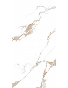 Carrelage VENATO WHITE 60x120 Mat – L'Harmonie du Marbre Blanc et de Ses Veines Dorées