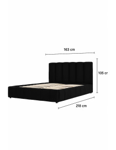Lit Coffre de Rangement Delphine en Velours – Élégance Douce et Fonctionnalité Optimale