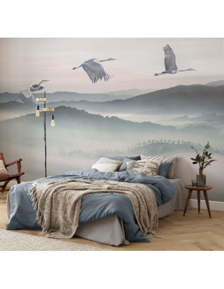 Photo murale intissé impression numérique \'Mystic Cranes\'
