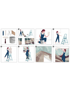 Photo murale intissé impression numérique \'Mystic Cranes\'