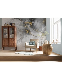 Photo murale panoramique intissé \'Ink Gold Flow