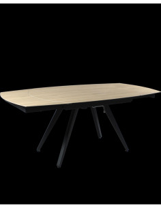 Table à manger extensible FLAVIEN – Élégance Céramique et Verre Trempé