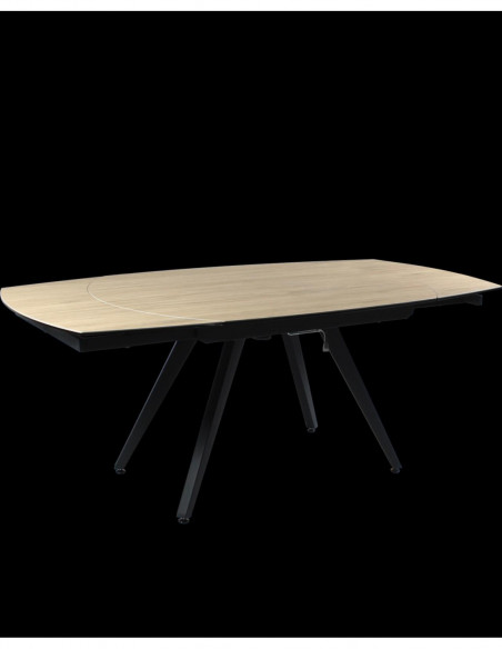 Table à manger extensible FLAVIEN – Élégance Céramique et Verre Trempé
