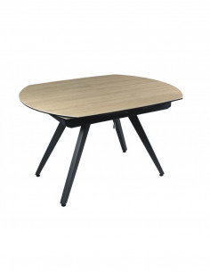 Table à manger extensible FLAVIEN – Élégance Céramique et Verre Trempé