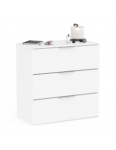 Commode GHOST I – 3 Tiroirs – Blanc Mat – Style Moderne & Fonctionnel
