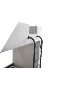 Lit superposé Lumy – Velours blanc 90x200 cm