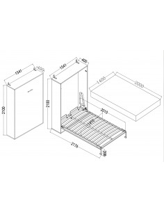 Lit escamotable VERTICAL ESPACIA Lit Escamotable Espacia Ultra Plat...