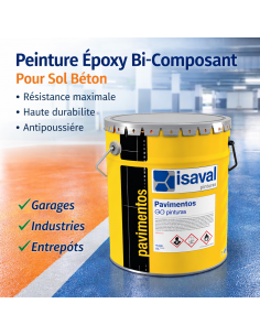 Isalpox Peinture Époxy bi-composants pour Sols de Parkings, Industr...