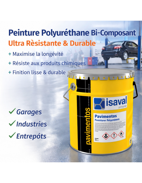 Duepol Peinture Polyuréthane bi-composants pour Parkings, Entrepôts, Ateliers et Sols en Béton