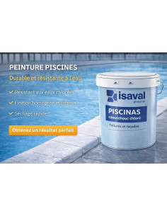 Peinture Piscine solvantée Satinée à base de Caoutchouc Chloré Le C...