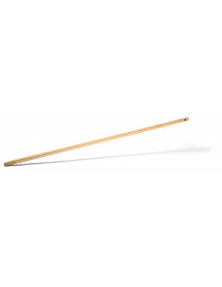 Manche en bois avec trou de suspension.
